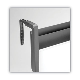 Hanging File Pocket with Dry Erase Board, 3 Sections, Letter Size, 15" x 4", x 20", Black - 