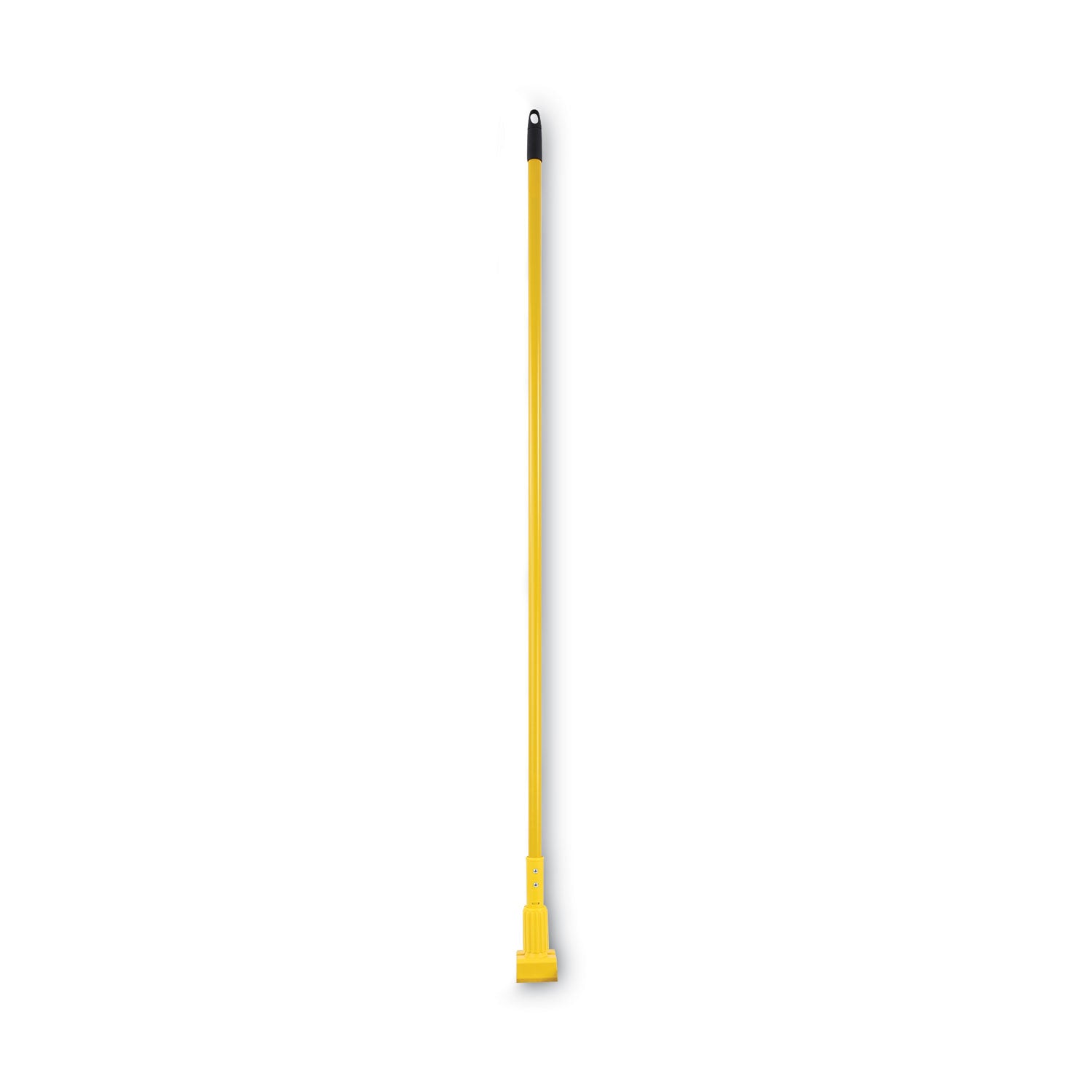 Plastic Jaws Mop Handle for 5 Wide Mop Heads, Aluminum, 1" dia x 60", Yellow - 