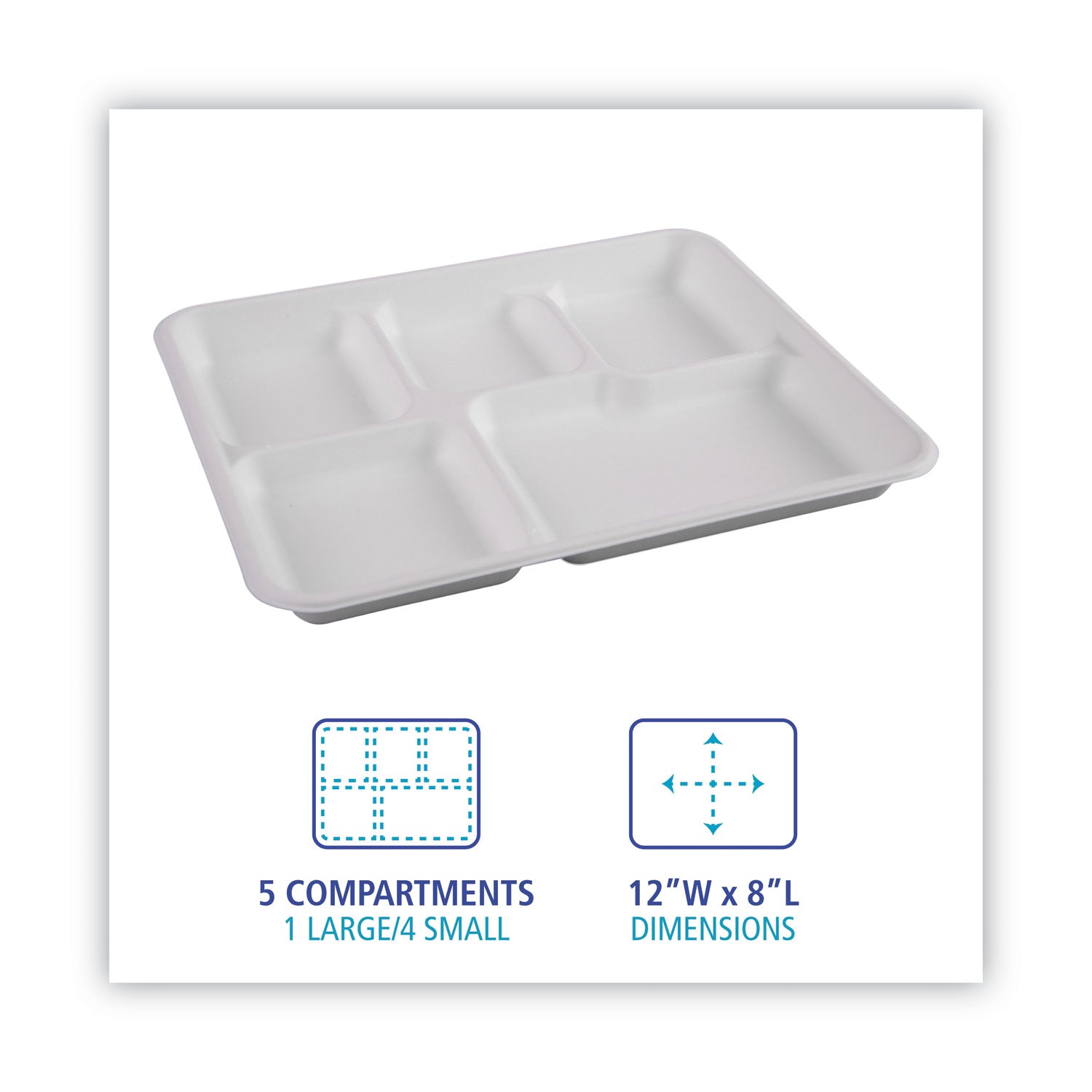 bagasse-dinnerware-5-compartment-tray-10-x-8-white-500-carton_bwktraywf128 - 6