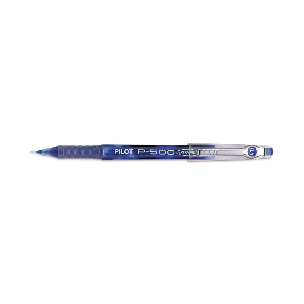 Precise P-500 Gel Pen, Stick, Extra-Fine 0.5 mm, Blue Ink, Blue Barrel, Dozen