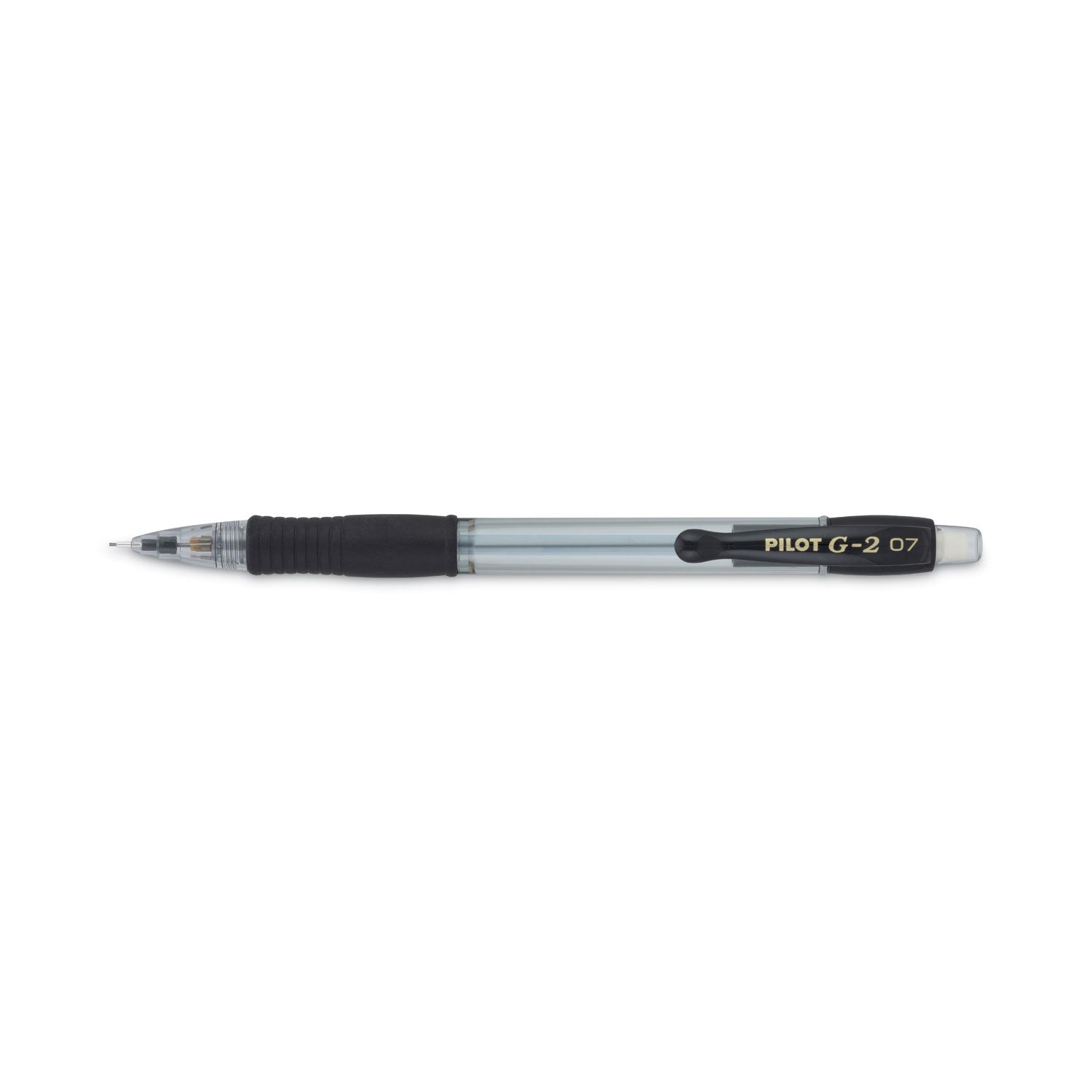 G2 Mechanical Pencil, 0.7 mm, HB (#2), Black Lead, Clear/Black Barrel, Dozen - 