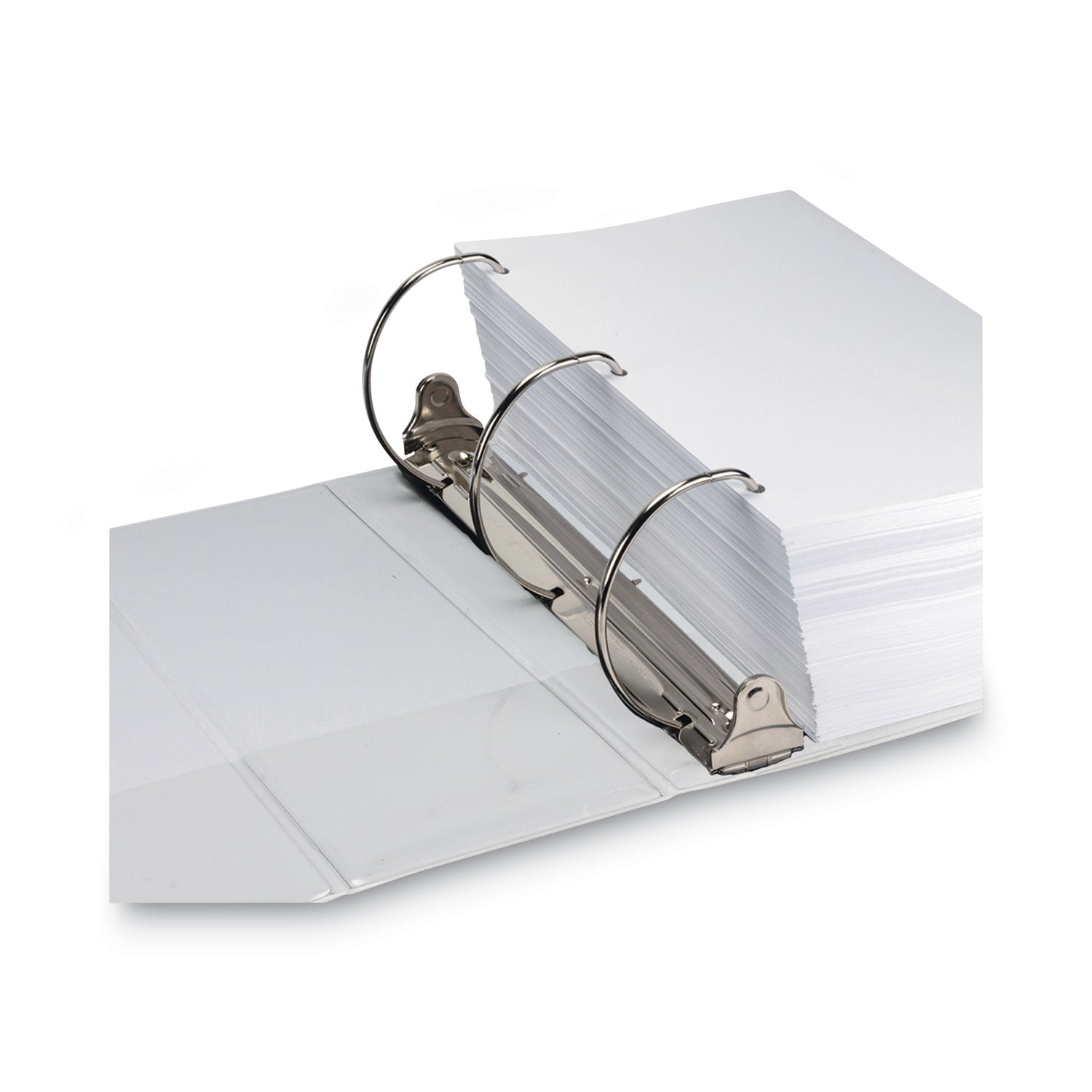 Nonstick D-Ring View Binder, 3 Rings, 6" Capacity, 11 x 8.5, White