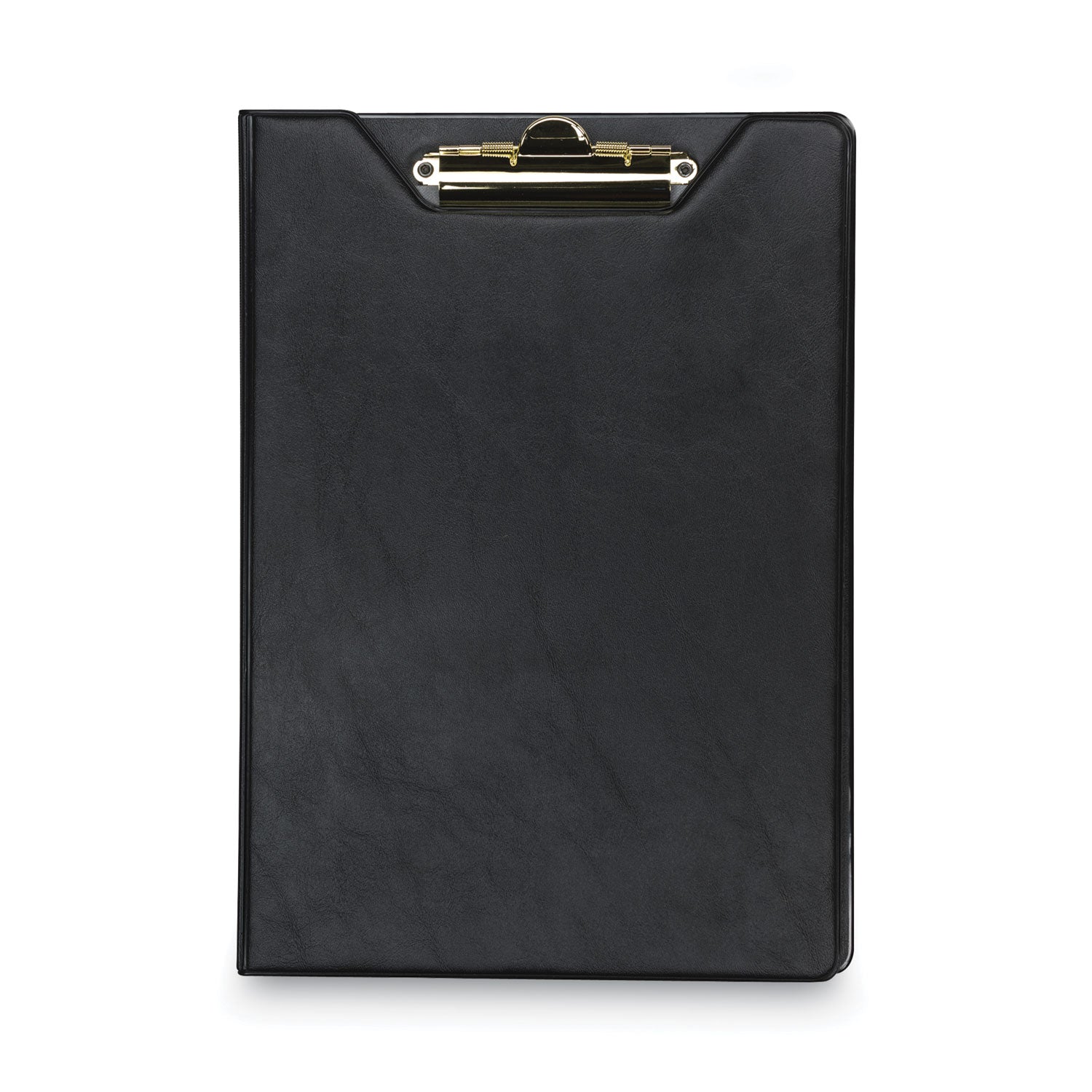 Value Padfolio, Heavyweight Sealed Vinyl, Brass Clip, Inside Front Pocket, Black - 