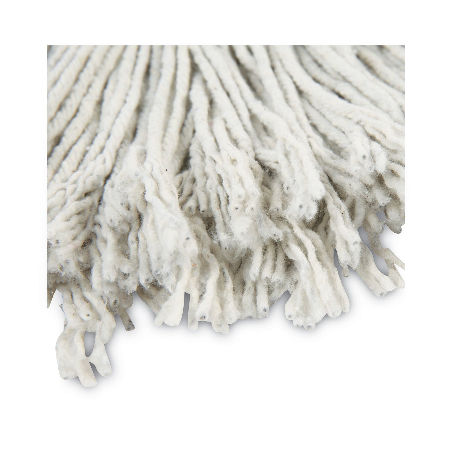 Cut-End Wet Mop Head, Cotton, No. 24, White 12/Carton
