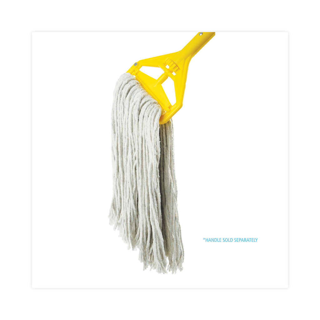 Cut-End Wet Mop Head, Cotton, No. 24, White 12/Carton