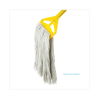 Cut-End Wet Mop Head, Cotton, No. 24, White 12/Carton
