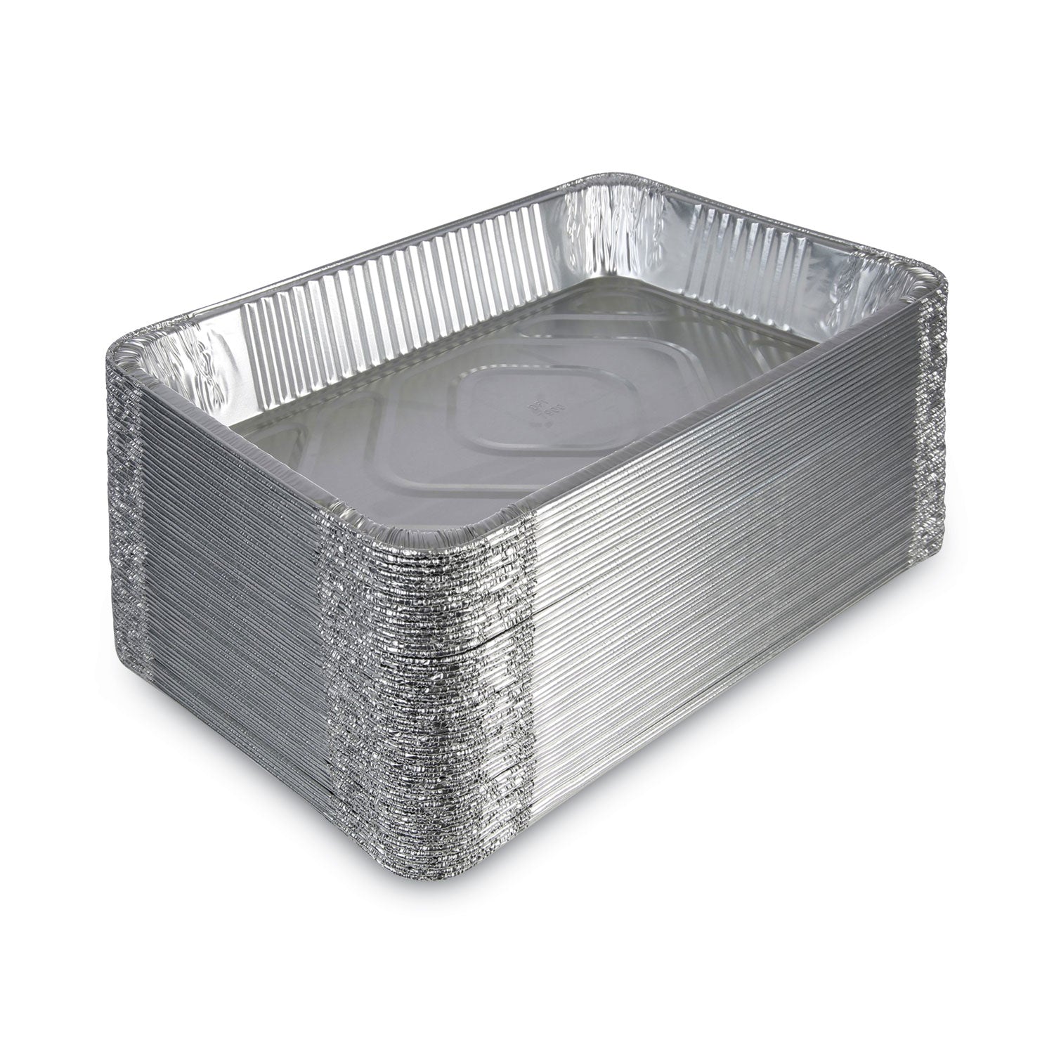 Aluminum Steam Table Pans, Full-Size Deep, 3.19" Deep, 12.81 x 20.75, 50/Carton - 