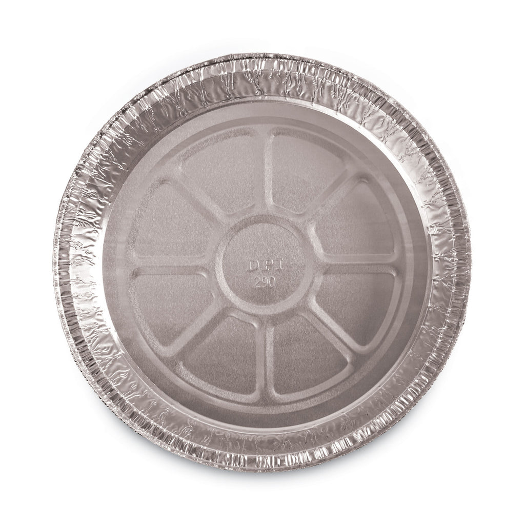 Round Aluminum To-Go Containers, 48 oz, 9" Diameter x 1.66"h, Silver, 500/Carton