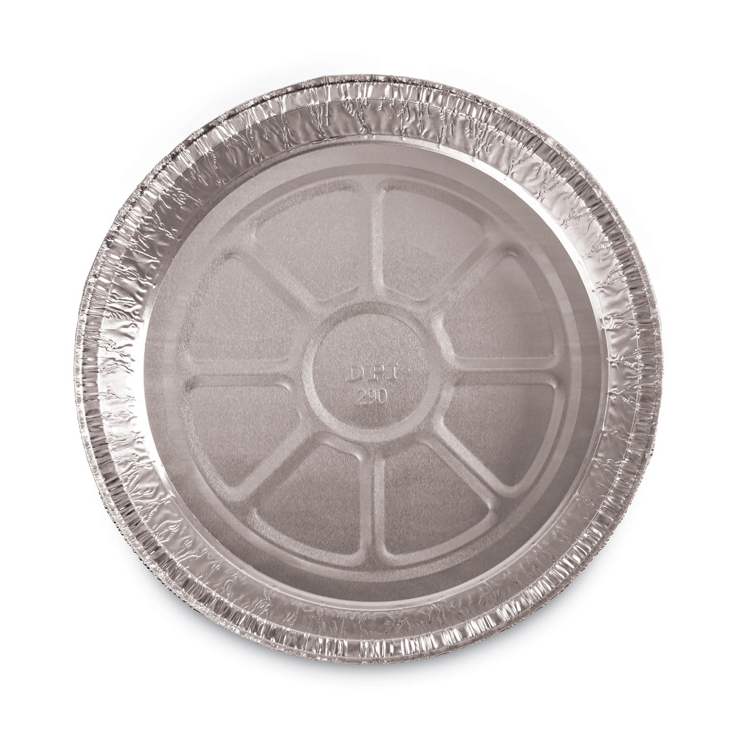 Round Aluminum To-Go Containers, 48 oz, 9" Diameter x 1.66"h, Silver, 500/Carton
