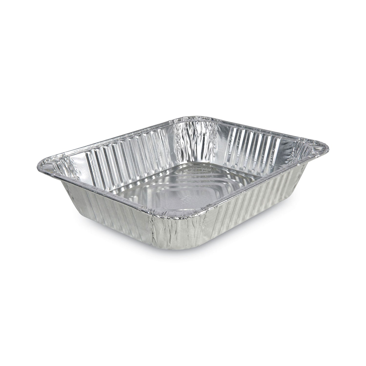 Aluminum Steam Table Pans, Half-Size Deep128 oz., 2.56" Deep, 10.38 x 12.75, 100/Carton