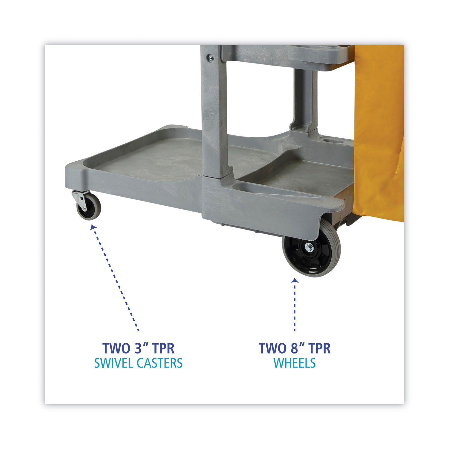 janitors-cart-plastic-4-shelves-1-bin-22-x-44-x-38-gray_bwkjcartgra - 4