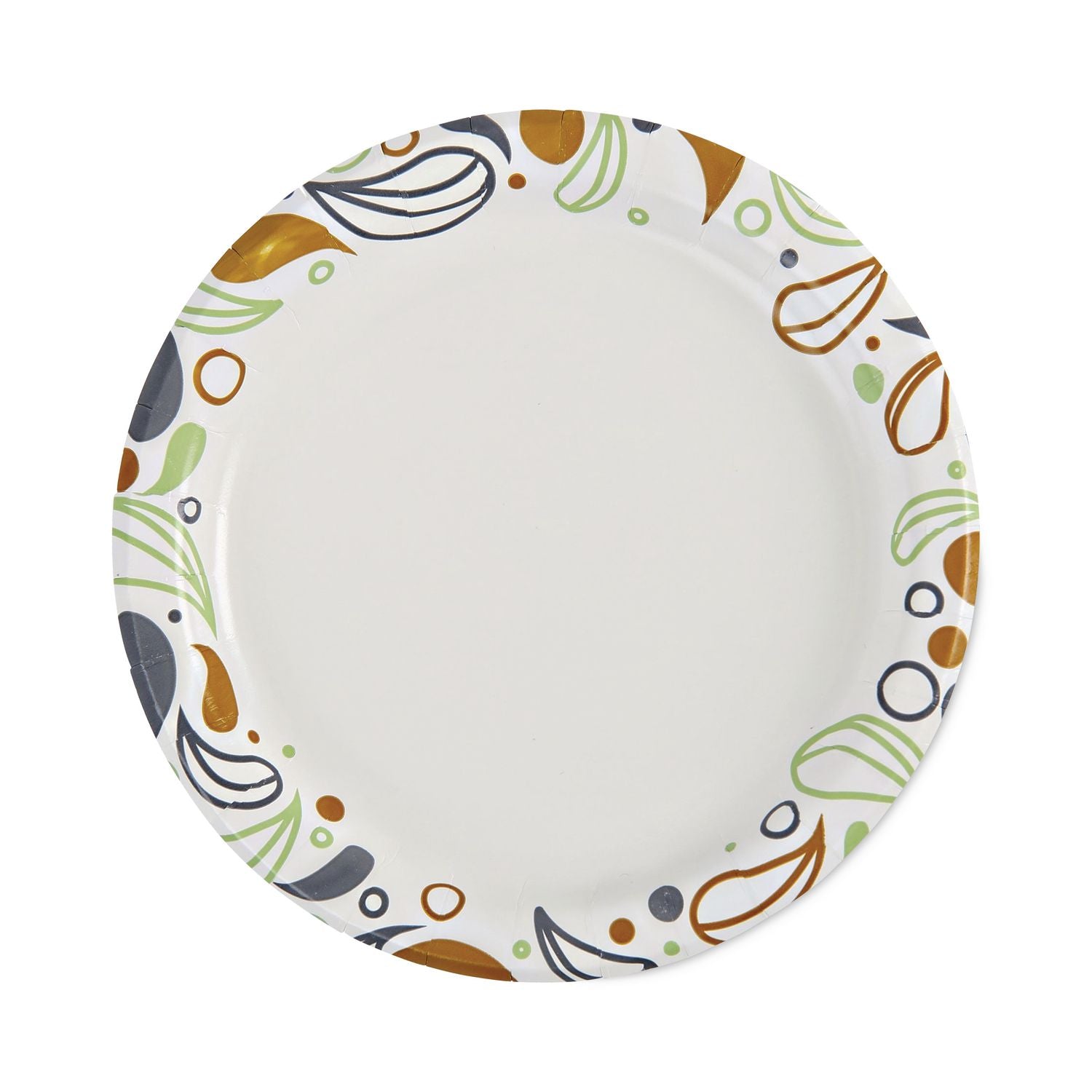 Deerfield Printed Paper Plates, 6" Dia, Coated/Soak Proof, Multicolor, 250/Pack, 4 Packs/Carton