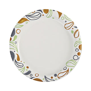 Deerfield Printed Paper Plates, 6" Dia, Coated/Soak Proof, Multicolor, 250/Pack, 4 Packs/Carton