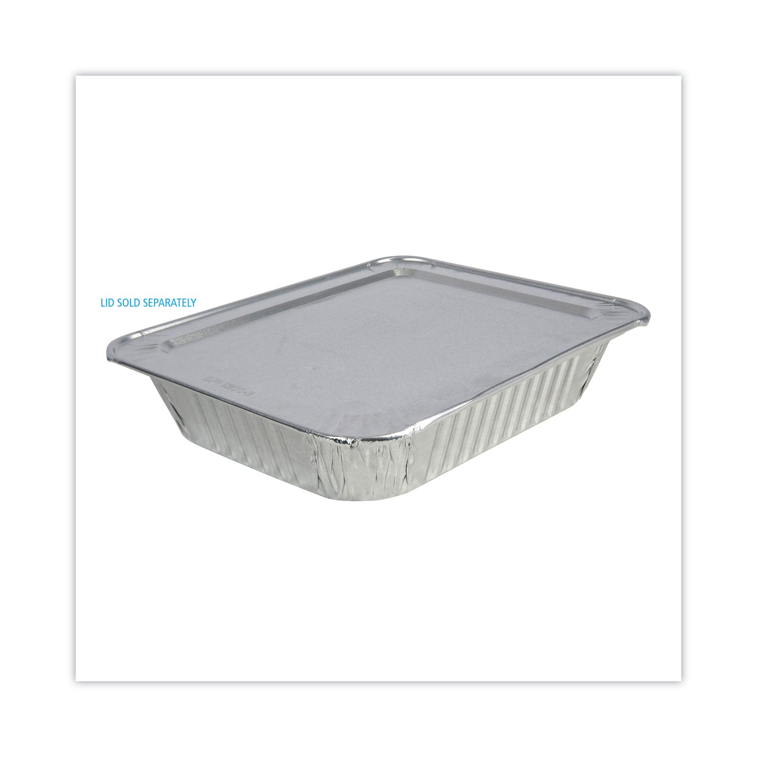 Aluminum Steam Table Pans, Half-Size Deep128 oz., 2.56" Deep, 10.38 x 12.75, 100/Carton