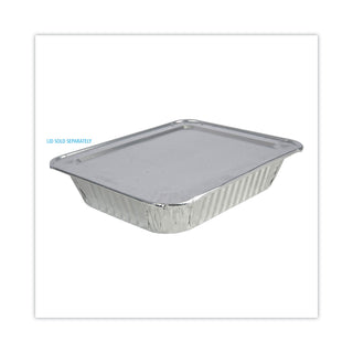 Aluminum Steam Table Pans, Half-Size Deep128 oz., 2.56" Deep, 10.38 x 12.75, 100/Carton