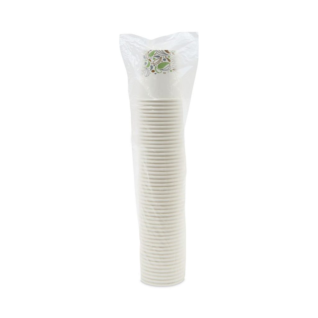 Deerfield Printed Paper Hot Cups, 10 oz, 50 Cups/Sleeve, 20 Sleeves/Carton
