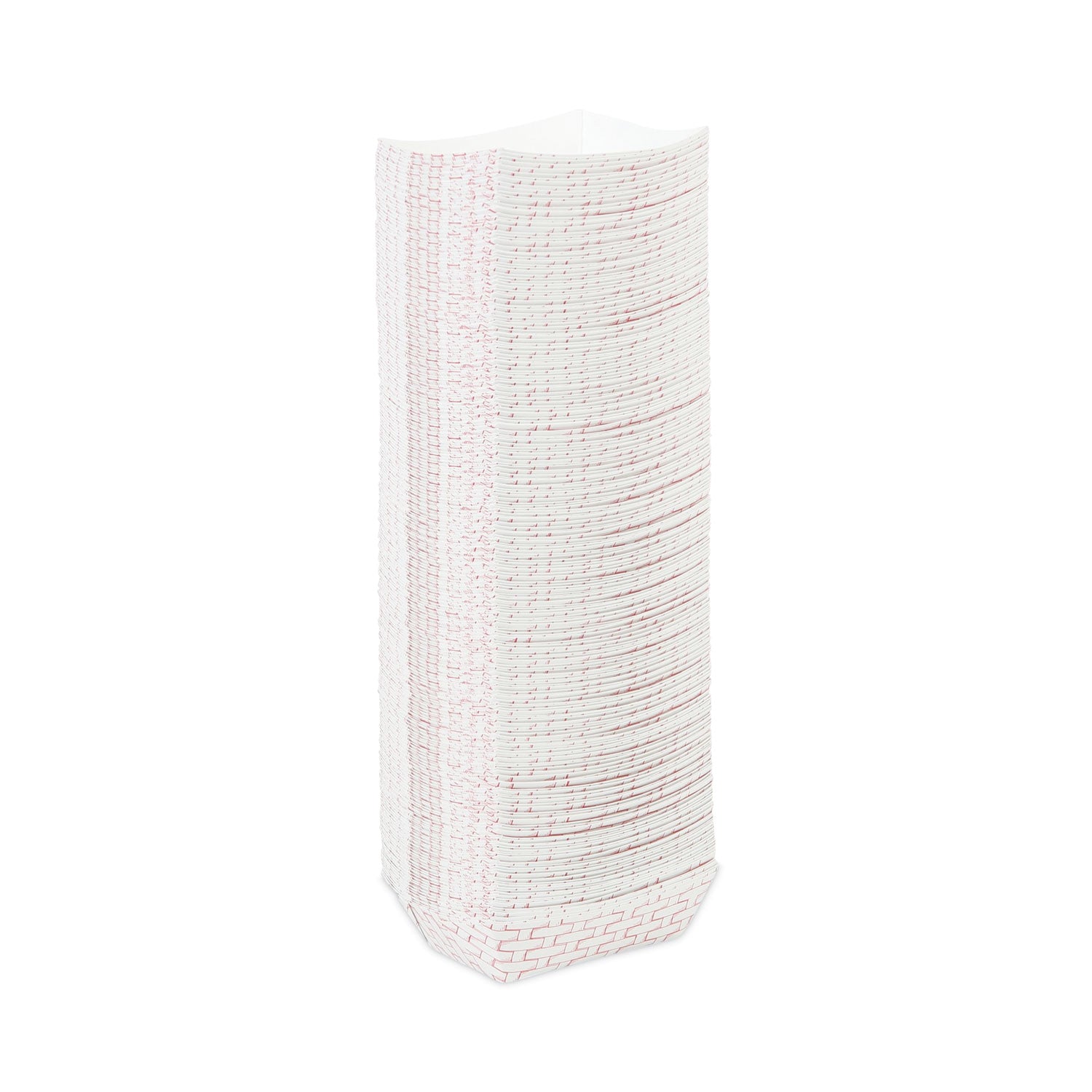 Paper Food Baskets, 0.5 lb Capacity, Red/White, 1,000/Carton