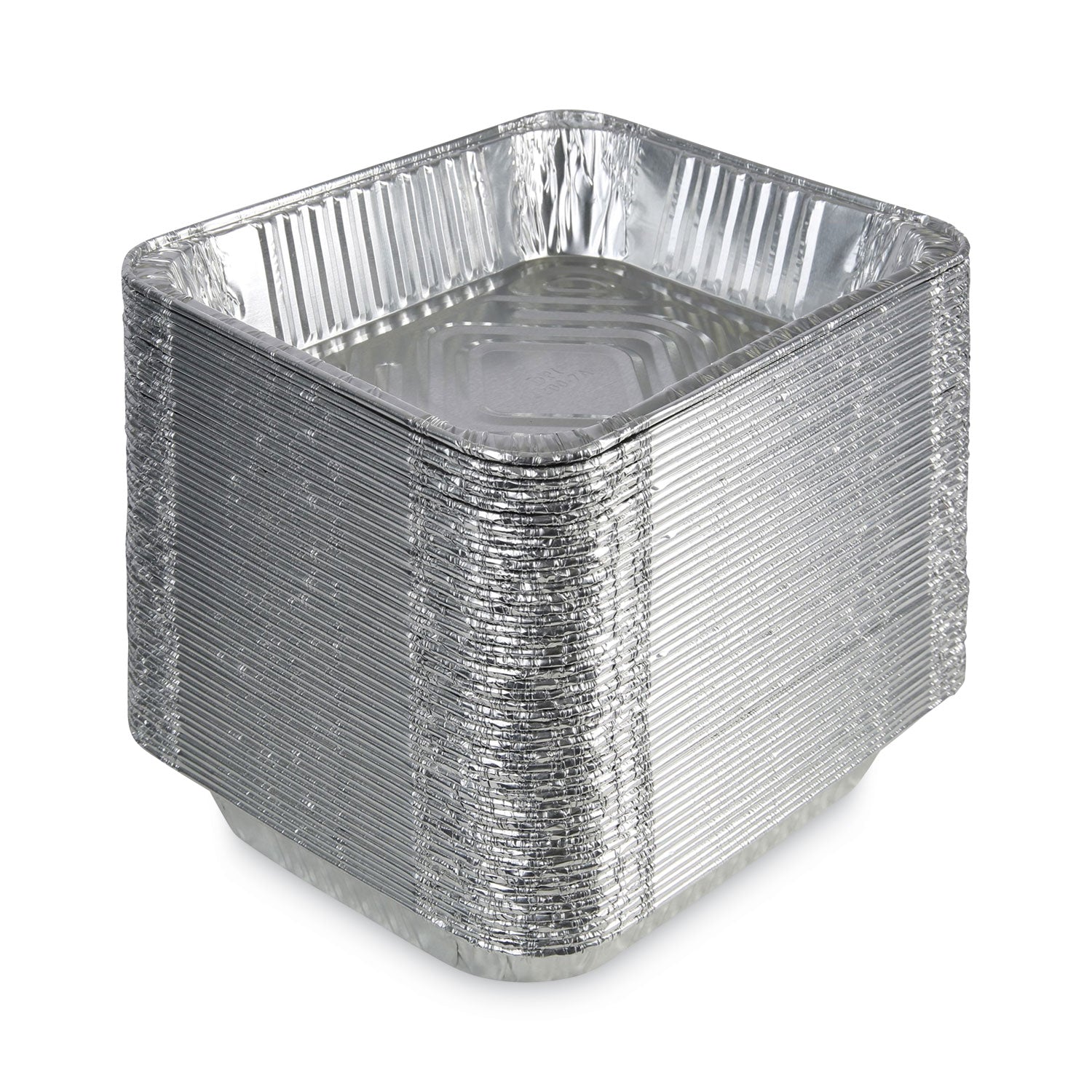 Aluminum Steam Table Pans, Half-Size Deep128 oz., 2.56" Deep, 10.38 x 12.75, 100/Carton