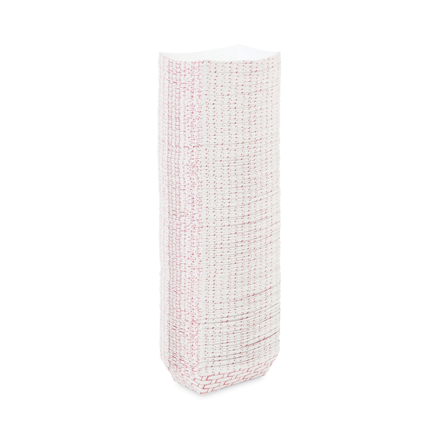 Paper Food Baskets, 0.25 lb Capacity, 2.69 x 4 x 1.05, Red/White, 1,000/Carton