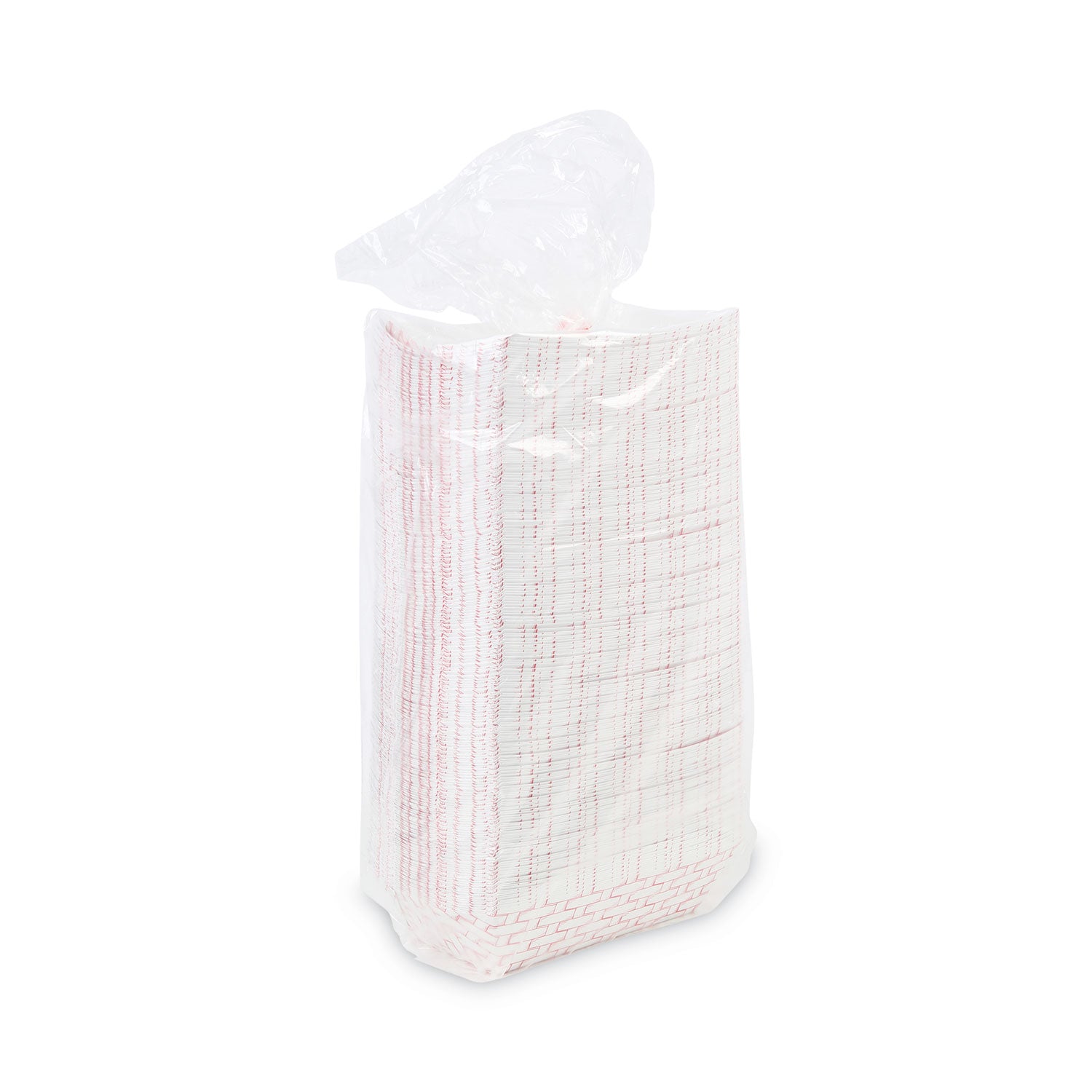 Paper Food Baskets, 0.25 lb Capacity, 2.69 x 4 x 1.05, Red/White, 1,000/Carton - 