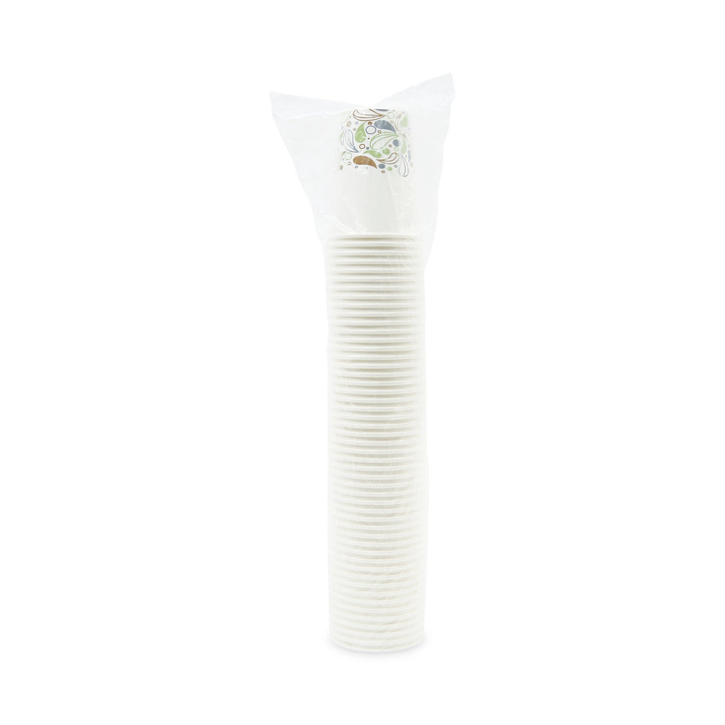 Deerfield Printed Paper Hot Cups, 12 oz, 50 Cups/Sleeve, 20 Sleeves/Carton