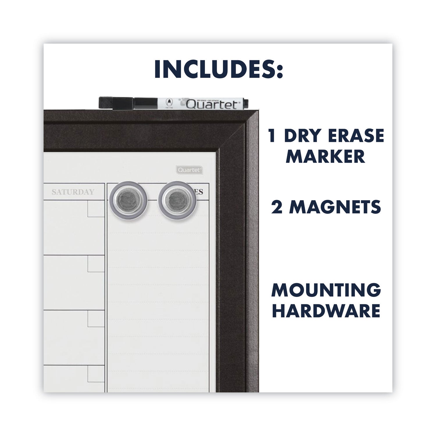 Home Decor Magnetic Combo Dry Erase Board with Cork Board on Bottom, 23 x 17, Tan/White Surface, Espresso Wood Frame