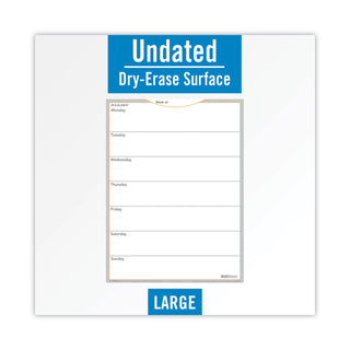 WallMates Self-Adhesive Dry Erase Weekly Planning Surfaces, 18 x 24, White/Gray/Orange Sheets, Undated