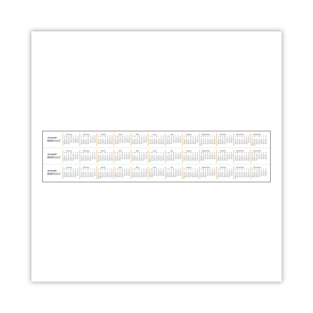 WallMates Self-Adhesive Dry Erase Weekly Planning Surfaces, 18 x 24, White/Gray/Orange Sheets, Undated
