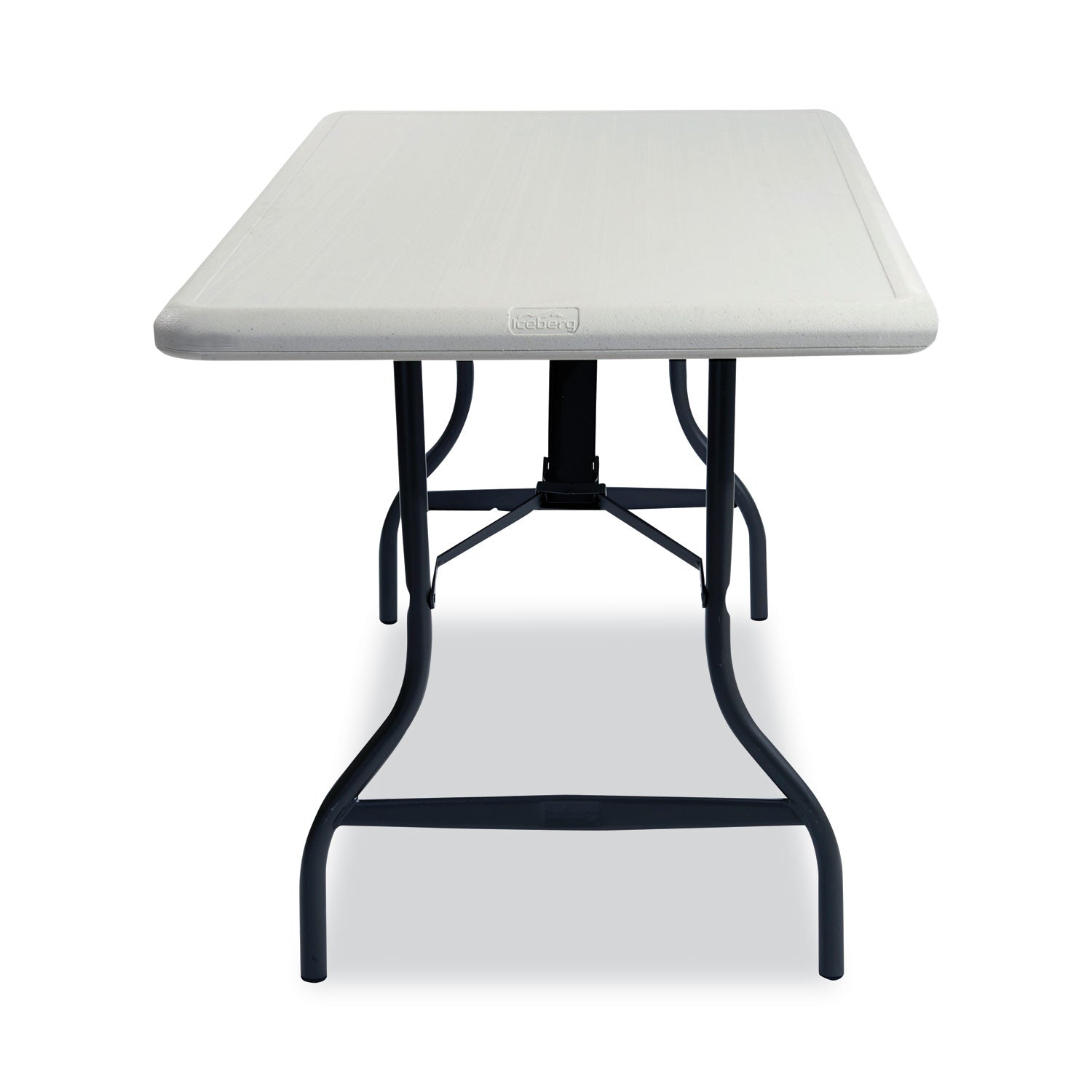 IndestrucTable Industrial Folding Table, Rectangular, 96" x 30" x 29", Platinum - 