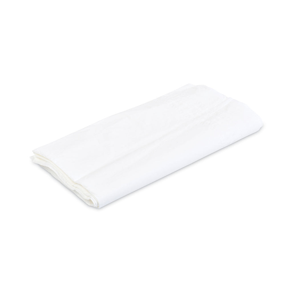 Paper Table Cover, Embossed Paper with Plastic Liner, 54" x 108", White, 20/Carton - 