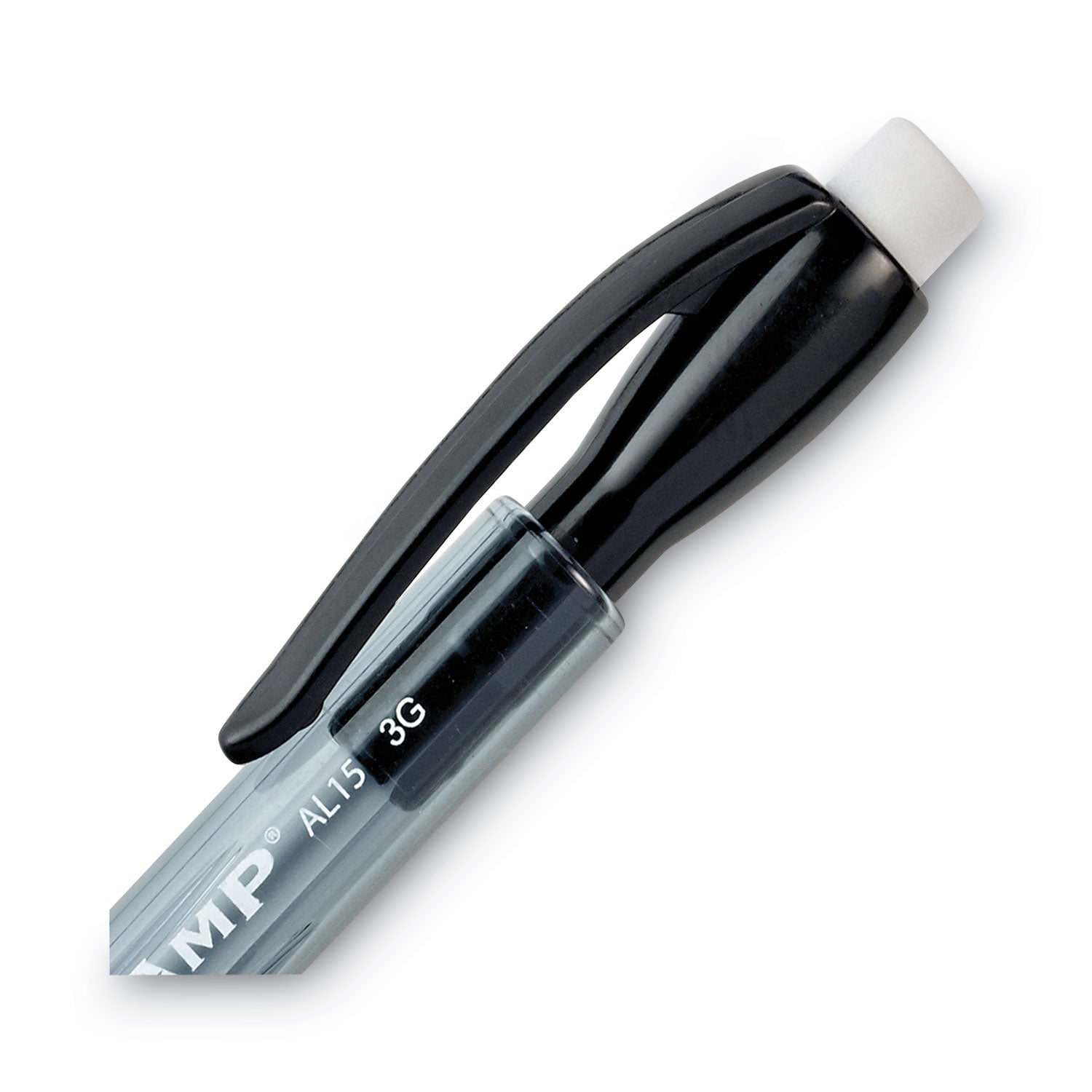 Champ Mechanical Pencil, 0.5 mm, HB (#2), Black Lead, Translucent Gray Barrel, Dozen