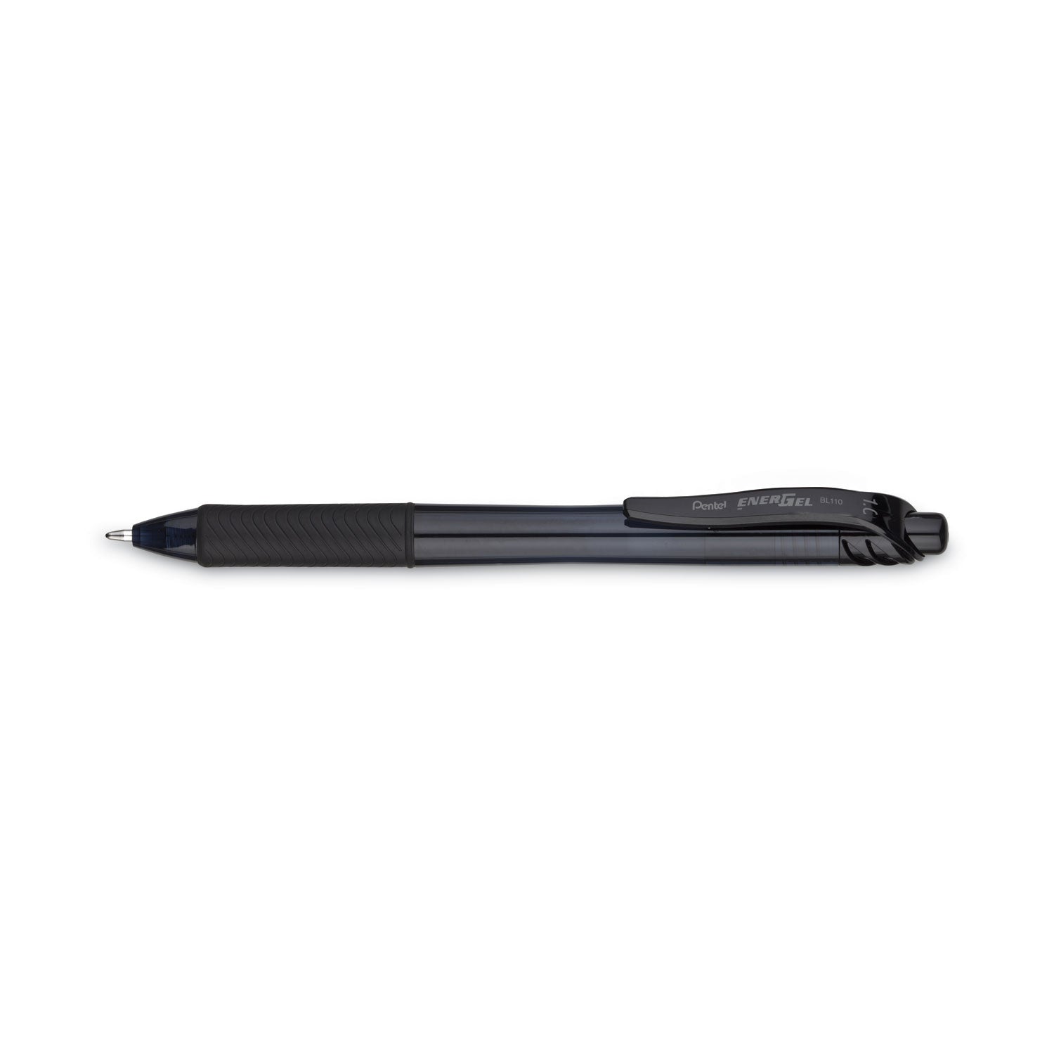 EnerGel-X Gel Pen, Retractable, Bold 1 mm, Black Ink, Smoke/Black Barrel, Dozen - 