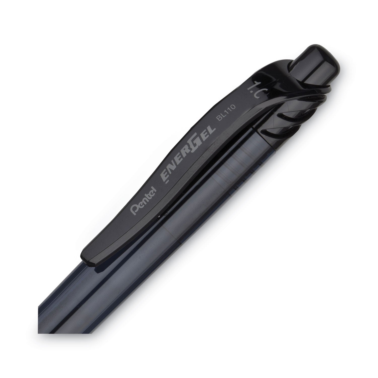 EnerGel-X Gel Pen, Retractable, Bold 1 mm, Black Ink, Smoke/Black Barrel, Dozen - 