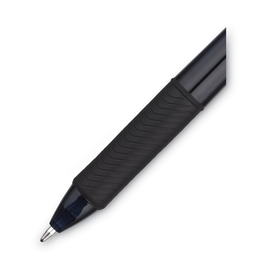 EnerGel-X Gel Pen, Retractable, Bold 1 mm, Black Ink, Smoke/Black Barrel, Dozen - 