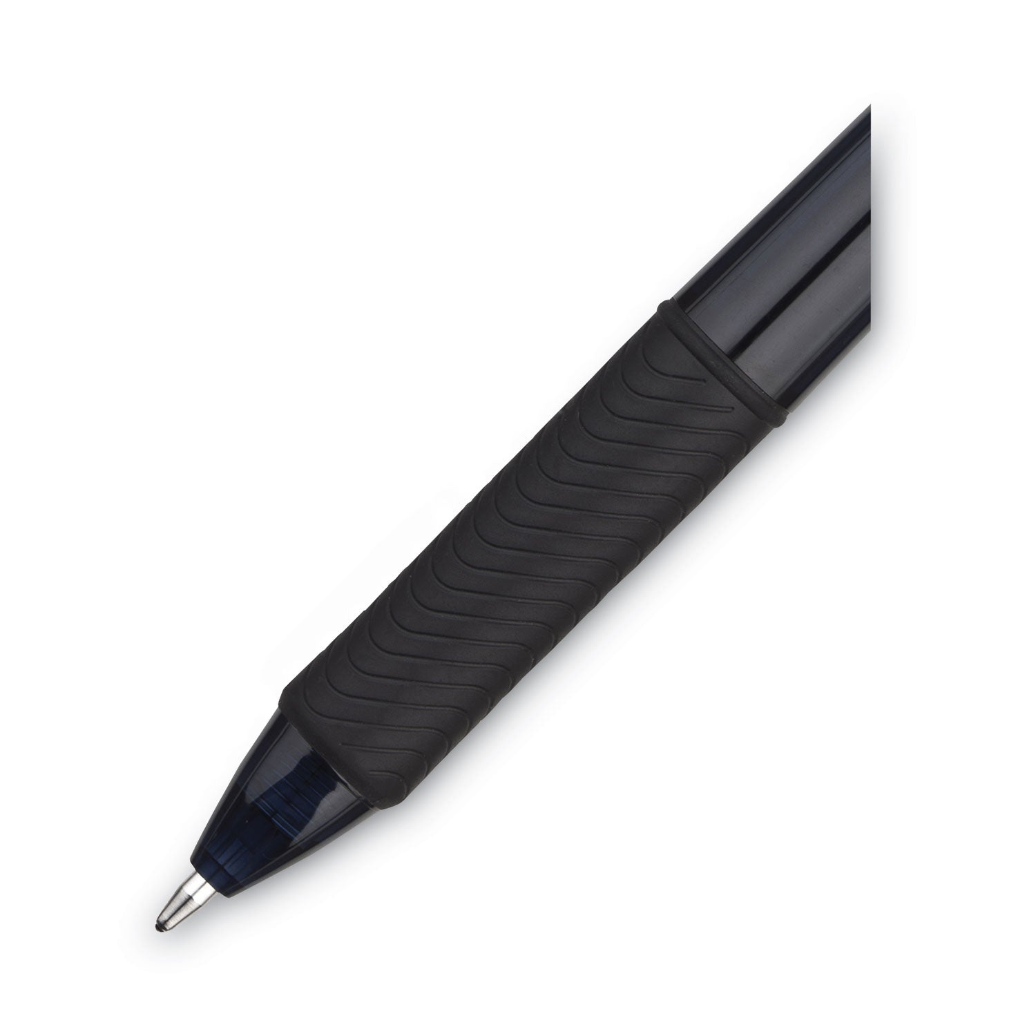 EnerGel-X Gel Pen, Retractable, Bold 1 mm, Black Ink, Smoke/Black Barrel, Dozen - 