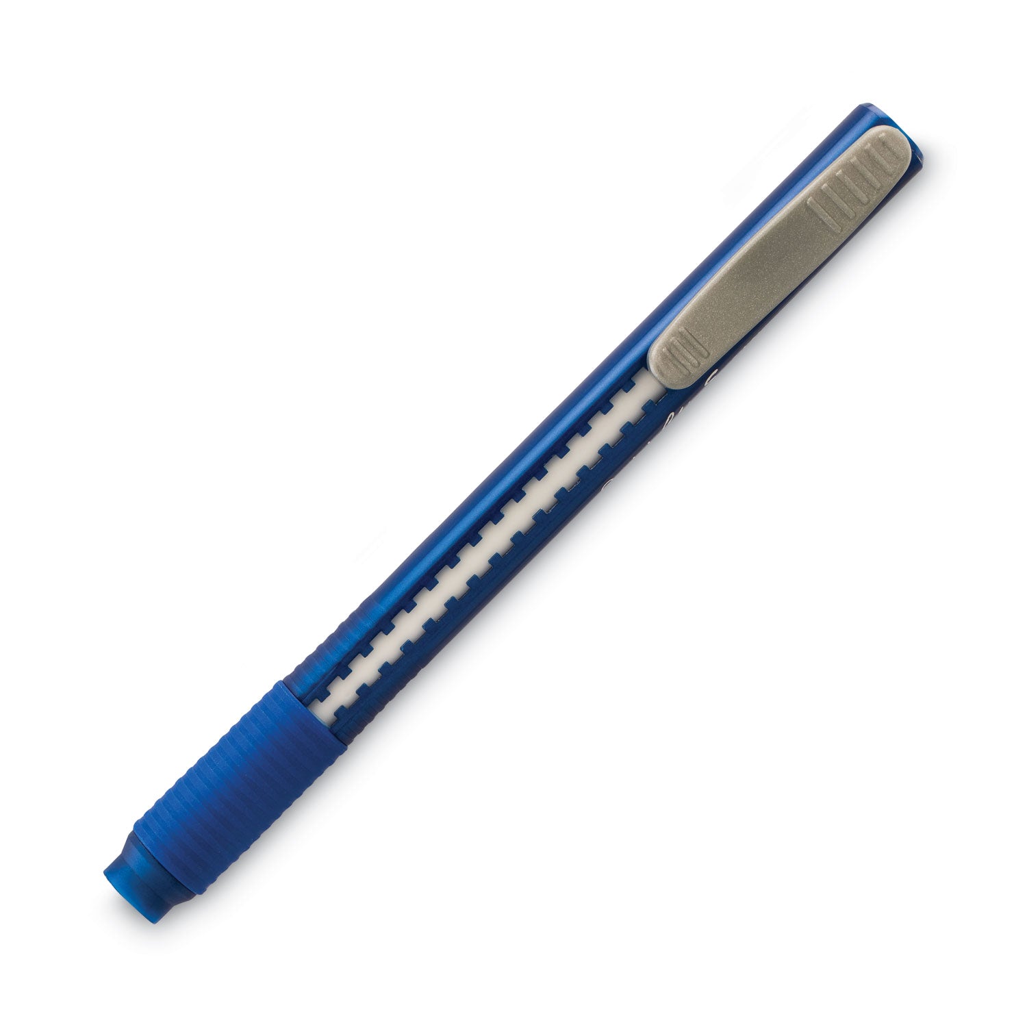 Clic Eraser Grip Eraser, For Pencil Marks, White Eraser, Blue Barrel - 