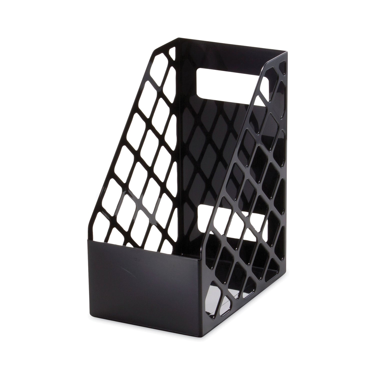 Recycled Plastic Large Magazine File, 6.25 x 9.5 x 11.88, Black - 