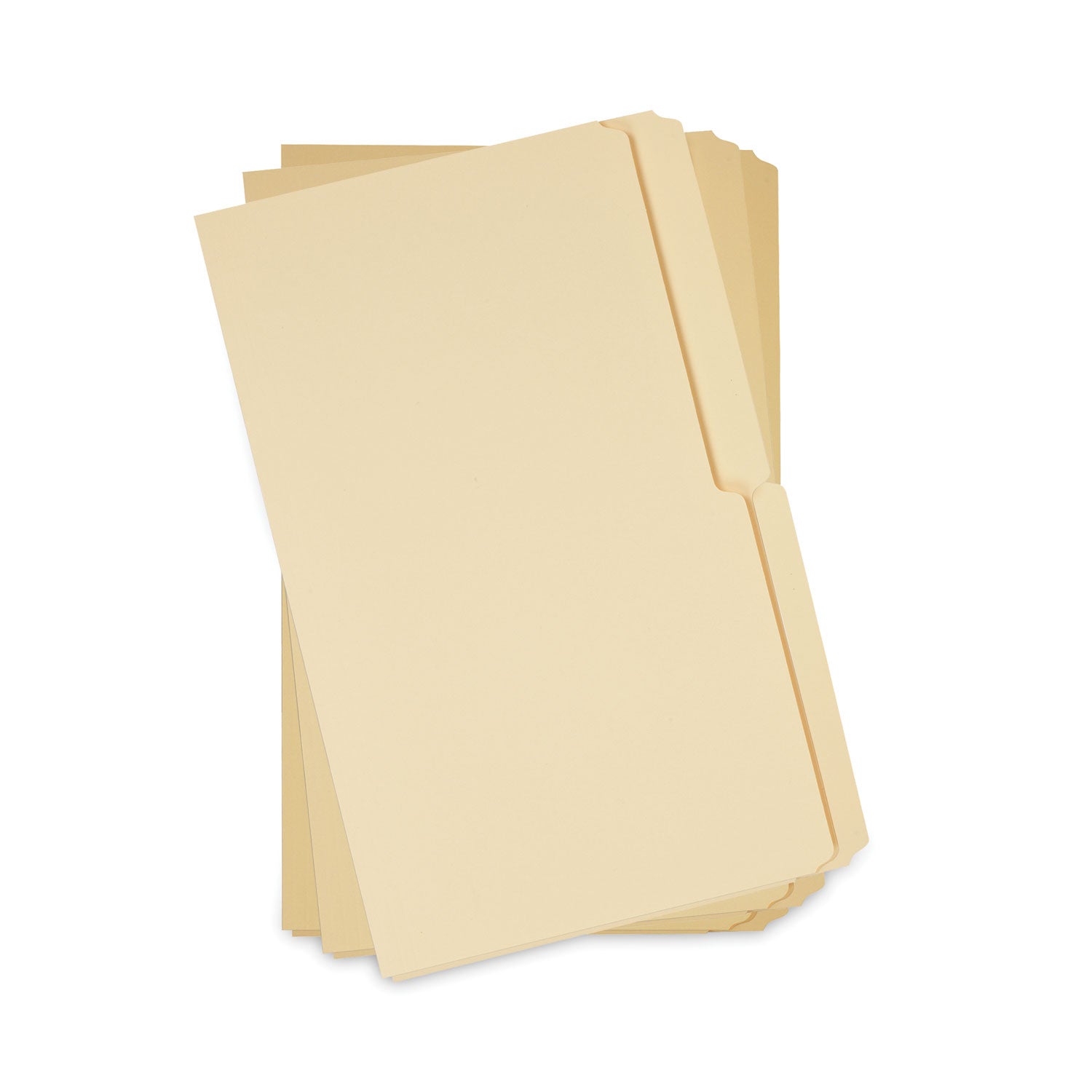 Top Tab File Folders, 1/2-Cut Tabs: Assorted, Legal Size, 0.75" Expansion, Manila, 100/Box - 