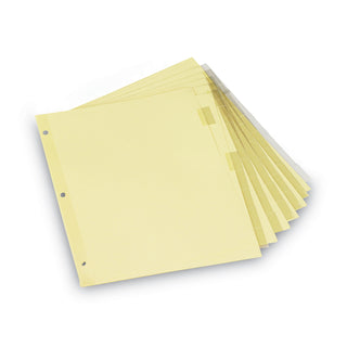 Insertable Tab Index, 8-Tab, 11 x 8.5, Buff, Clear Tabs, 6 Sets - 