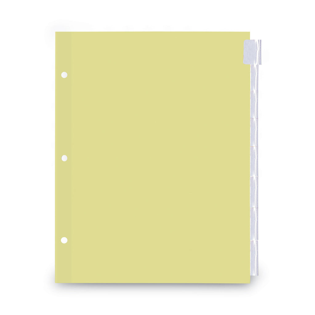 Insertable Tab Index, 8-Tab, 11 x 8.5, Buff, Clear Tabs, 6 Sets - 