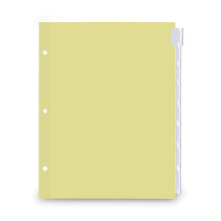 Insertable Tab Index, 8-Tab, 11 x 8.5, Buff, Clear Tabs, 6 Sets - 