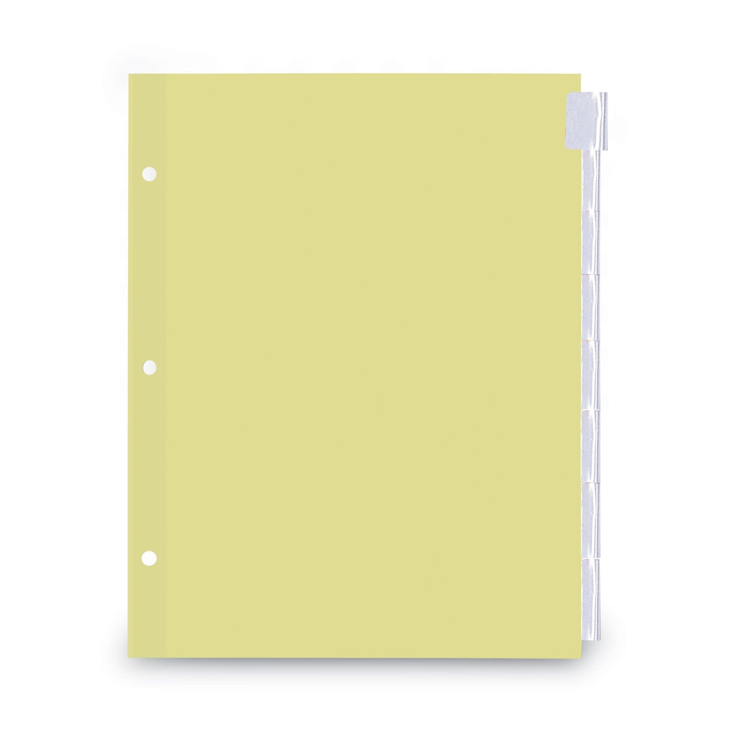 Insertable Tab Index, 8-Tab, 11 x 8.5, Buff, Clear Tabs, 6 Sets - 