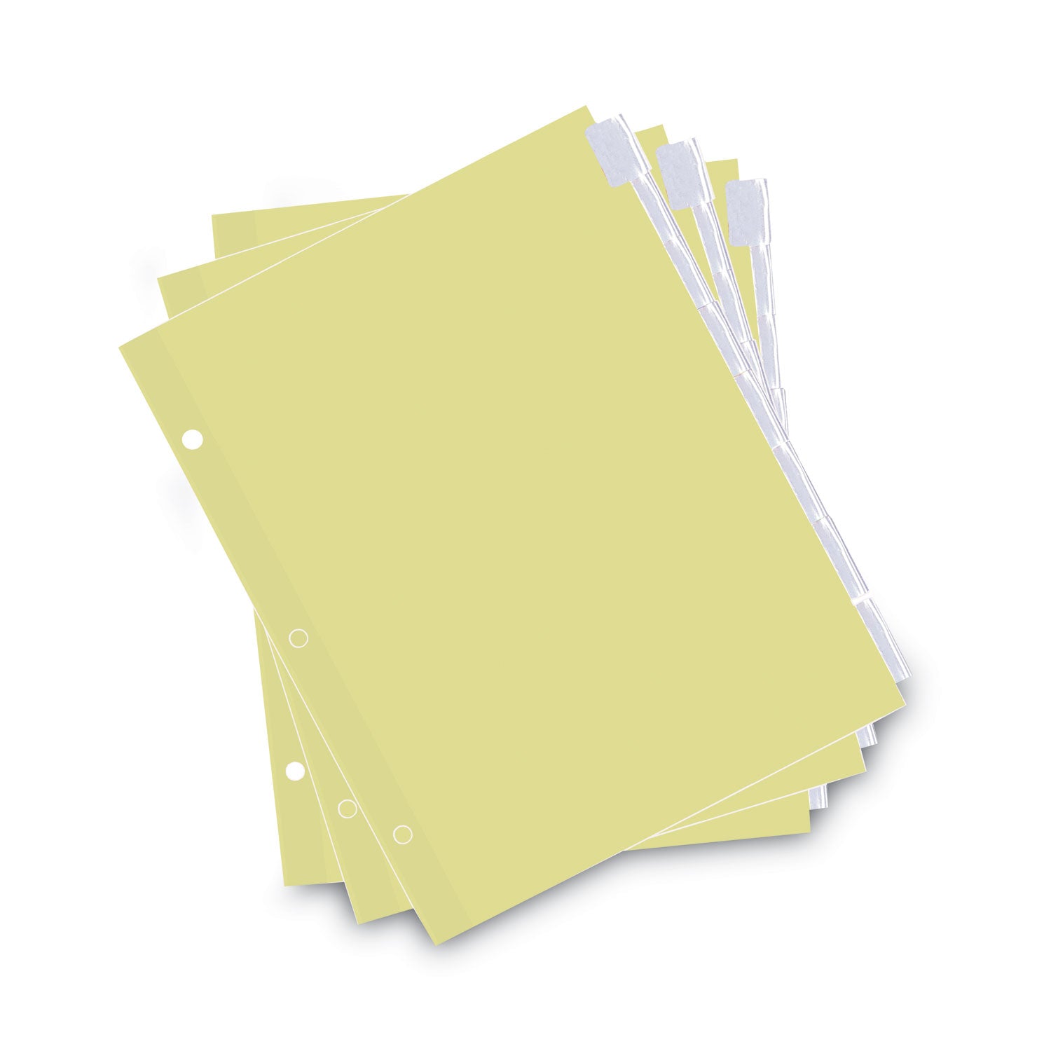 Insertable Tab Index, 8-Tab, 11 x 8.5, Buff, Clear Tabs, 6 Sets - 