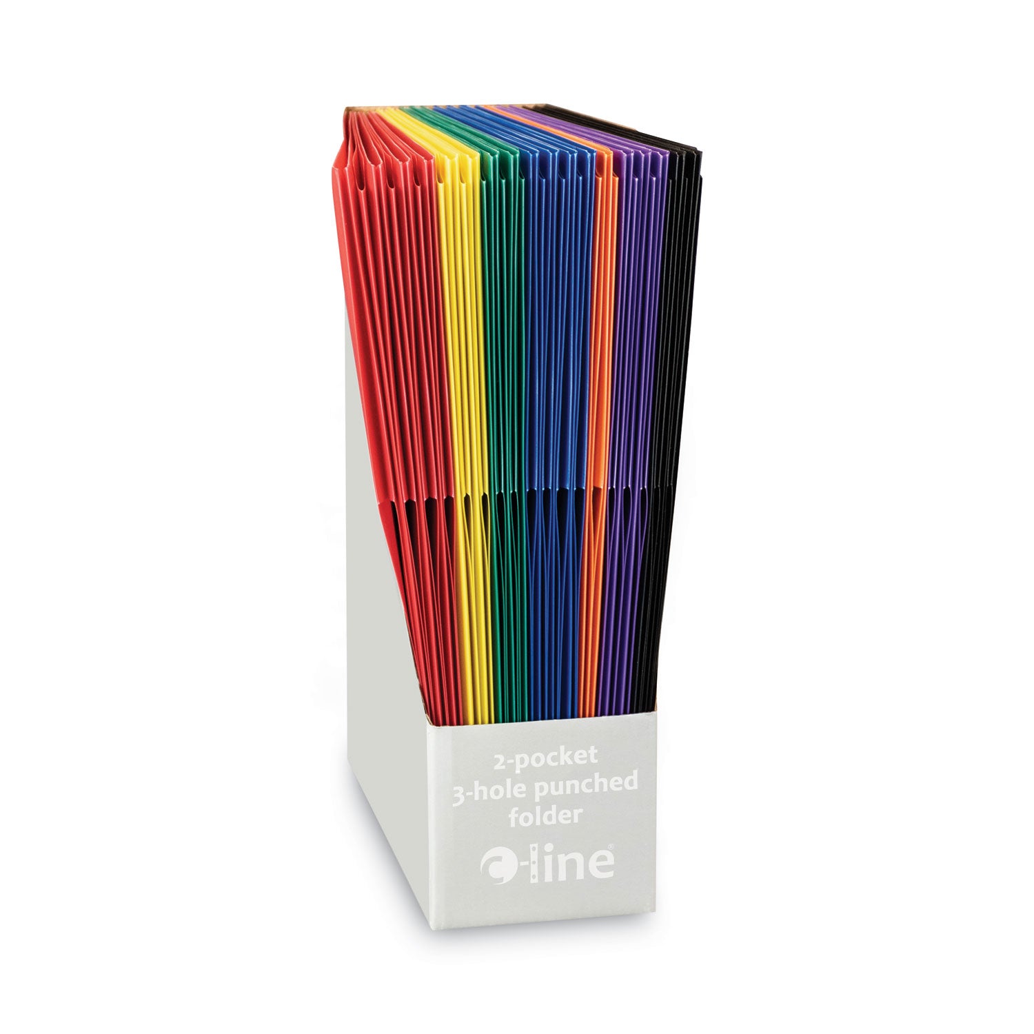Two-Pocket Heavyweight Poly Portfolio Folder, 3-Hole Punch, 11 x 8.5, Randomly Assorted Colors - 