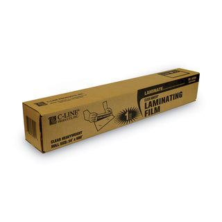 Cleer Adheer Self-Adhesive Laminating Film, 2 mil, 24" x 50 ft, Gloss Clear - 