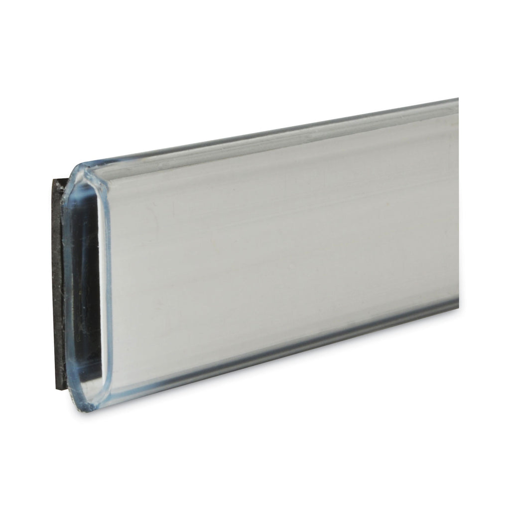 HOL-DEX Magnetic Shelf/Bin Label Holders, Side Load, 0.5 x 6, Clear, 10/Box - 