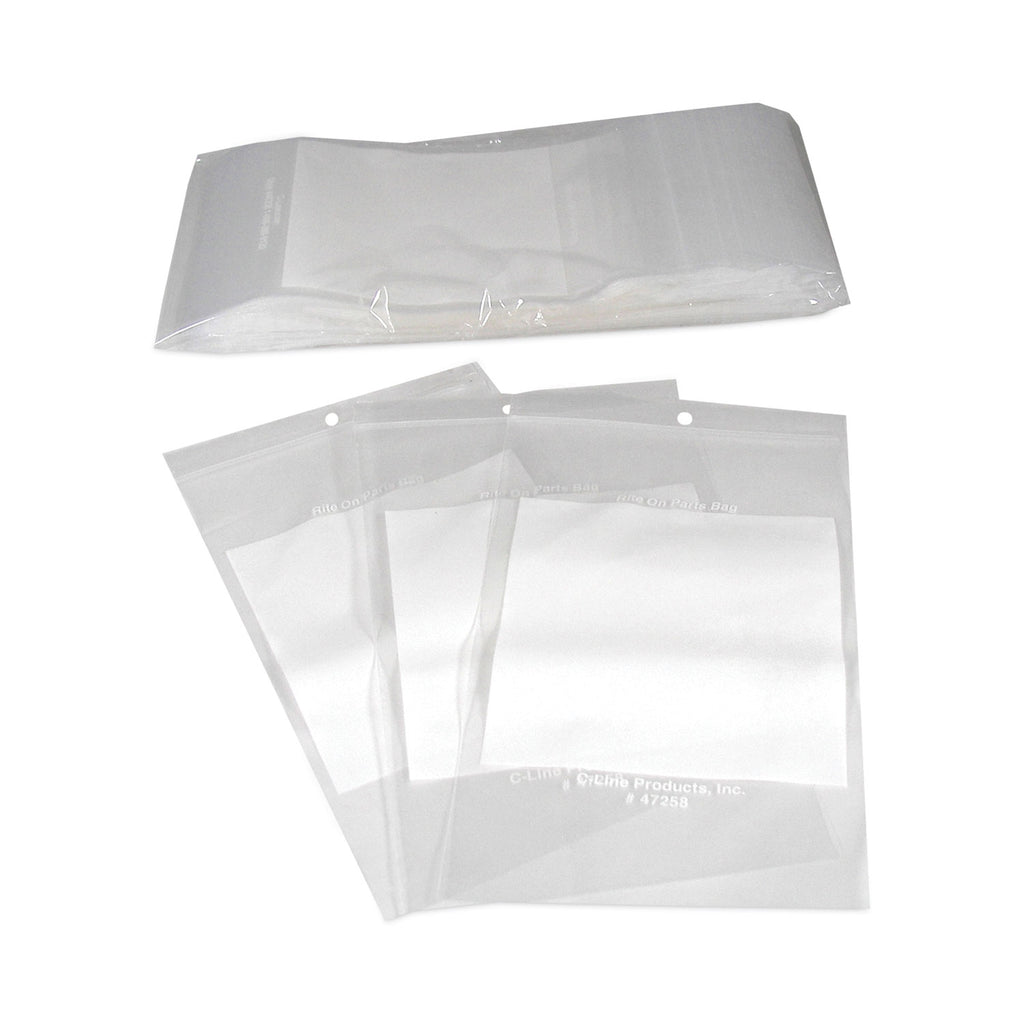 Write-On Poly Bags, 2 mil, 5" x 8", Clear, 1,000/Carton