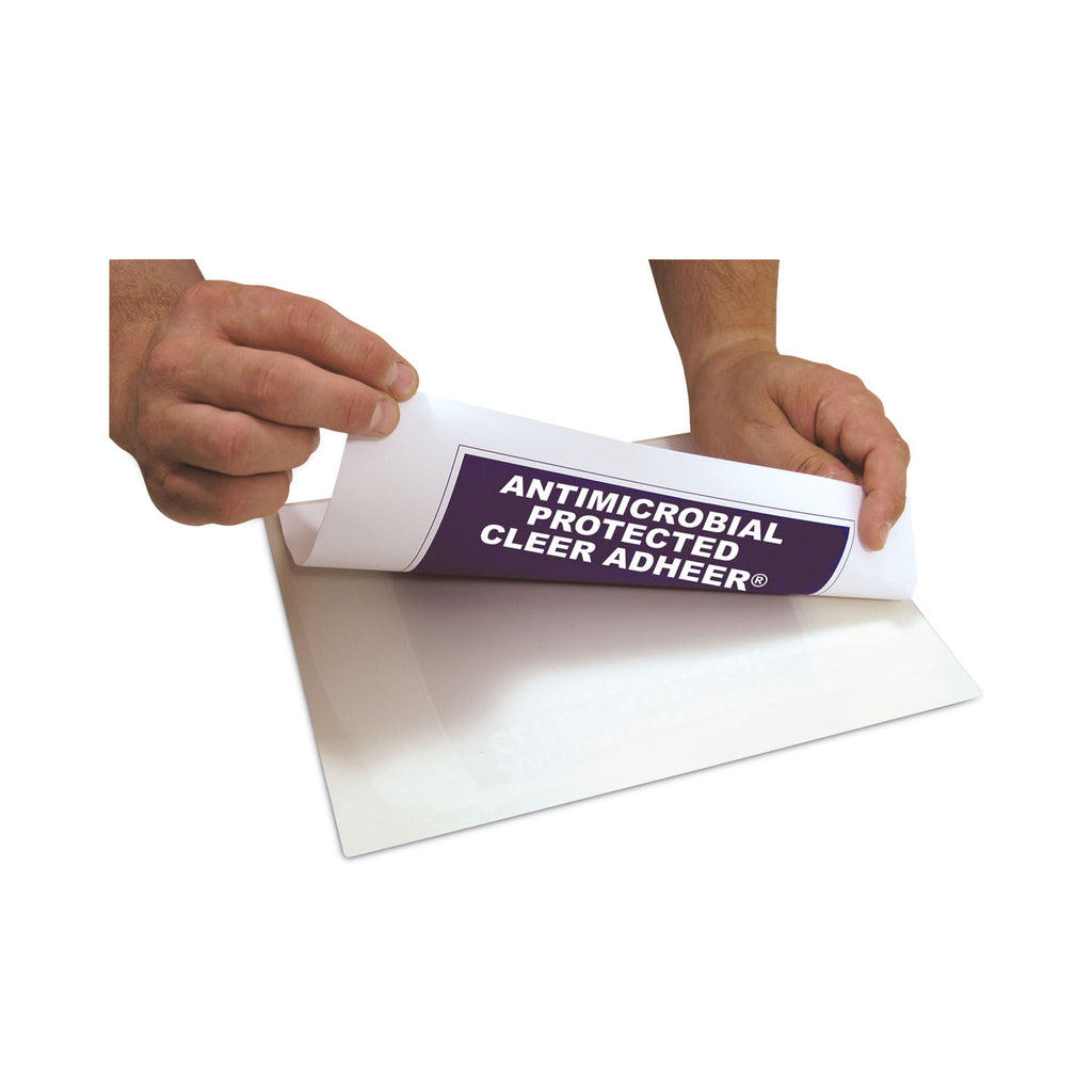 Cleer Adheer Self-Adhesive Laminating Film, 3 mil, 9" x 12", Gloss Clear, 50/Box - 