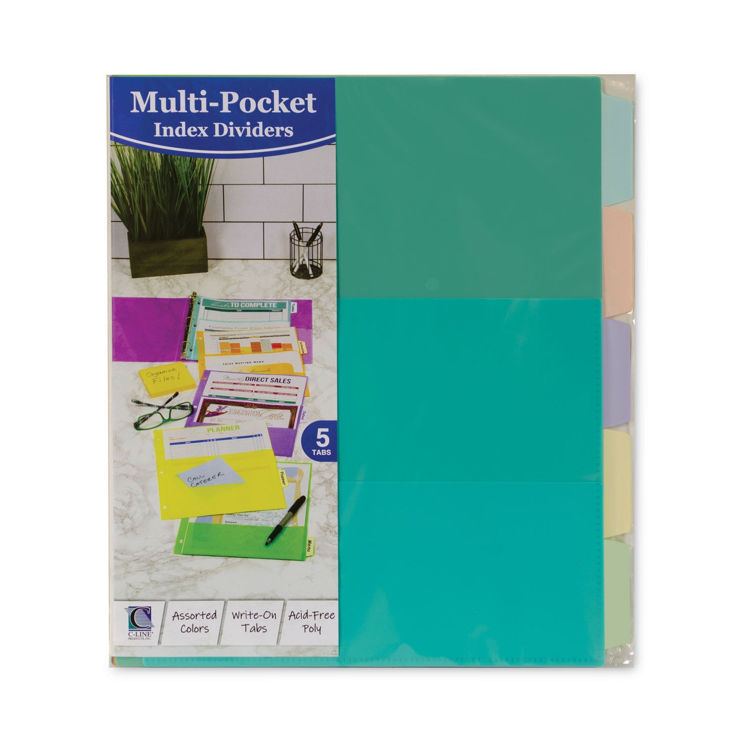 index-dividers-with-multi-pockets-5-tab-115-x-10-assorted-1-set_cli07650 - 3