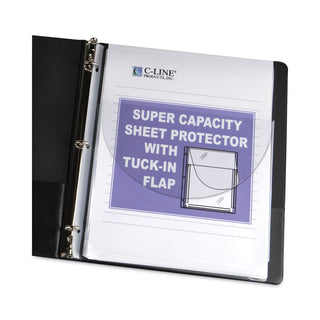 Super Capacity Sheet Protectors with Tuck-In Flap, 200", Letter Size, 10/Pack - 
